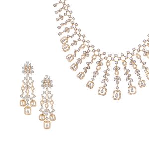 18k Diamond Ritz Designer Diamond Necklace