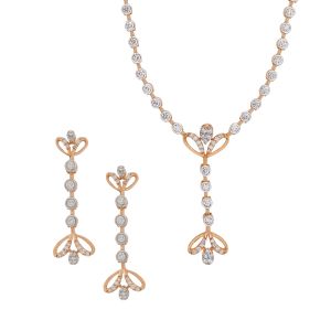 18k Diamond Rosa Drop Diamond Necklace