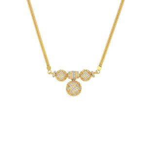 18k Diamond Shimmering Spheres Diamond Necklace 