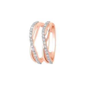 18k Diamond Rose Gold Enhancer Ring