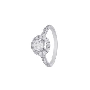 18k Diamond Halo Diamond Ring