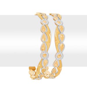 22k Gold Curvy Teardrop AU Bangles