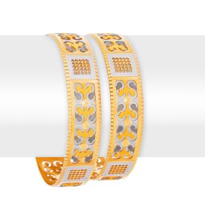 22k Gold Farasha 2-Tone Bangles