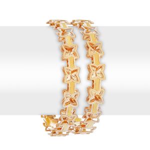 22k Gold Floral Yellow Gold Bangles