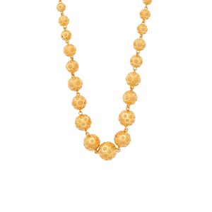 22k Gold Big Ball Chain Necklace | Raj Jewels
