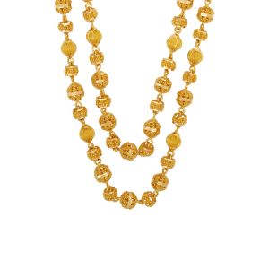 22k Gold Layered Filigree Beads Necklace