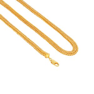 22k Gold Round Wheat Rope Chain- 24