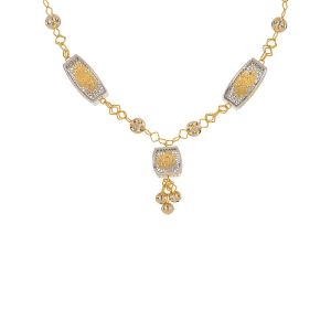 22k Gold Carved Beads Dangle Chain