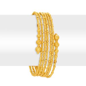 22k Gold Multi Beads Wrap Bracelet