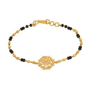 22k Gold Fiore Cz Mangalsutra Bracelet