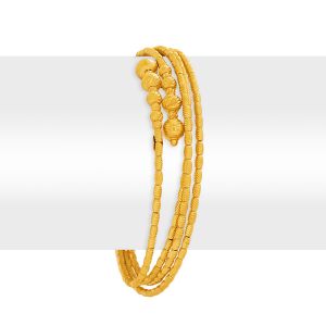 22k Gold Slender Beads Wrap Bracelet