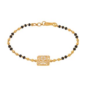 22k Gold Cluster Cz Mangalsutra Bracelet
