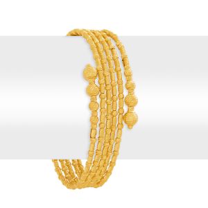 22k Gold Slim Glitzy Wrap Bracelet