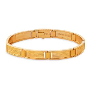 22k Gold Glitzy Bar Links Bracelet