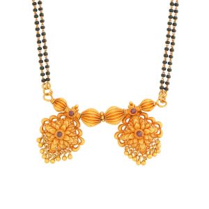 22k Gold Floral Gheru Wati Mangalsutra