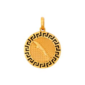 22k Gold Panther Signet Gold Pendant