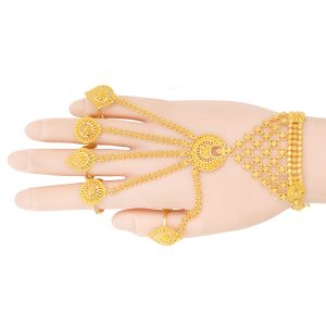22k Gold 5-Ring Hath Phool Set