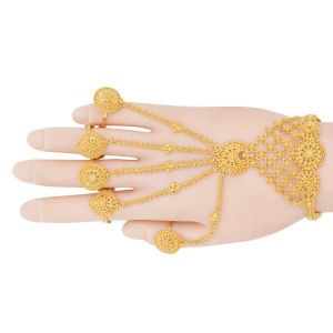 22k Gold 5-Ring Chandbali Poccha 