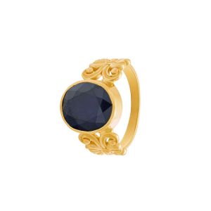 22k Gold Oval-cut Sapphire Ring 