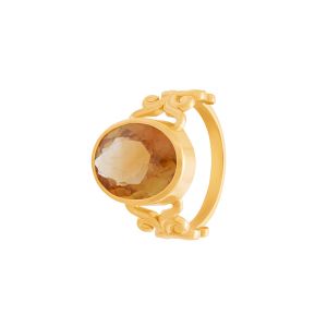 22k Gold Georgian Yellow Sapphire Ring