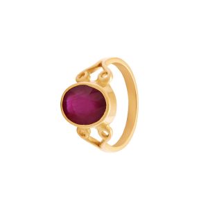 22k Gold Ruby Heart Gold Ring