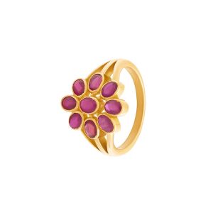 22k Gold Classic Ruby Flore Ring