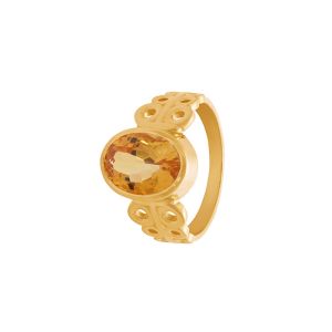 22k Gold Yellow Sapphire Gold Ring