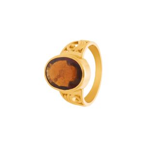 22k Gold Garnett Gemstone Band Ring 