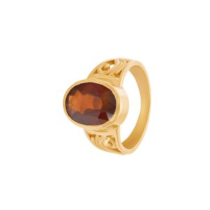 22k Gold Deep Garnet Band Ring