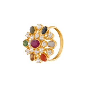 22k Gold Multi Ratna Gold Ring