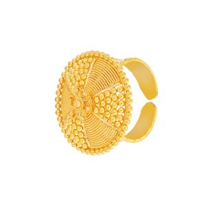 22k Gold Flower Open Band Ring