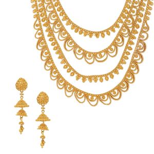 22k Gold Gold Layered Filigree Necklace