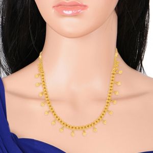 22k Gold Filigree Heart Dangles Necklace