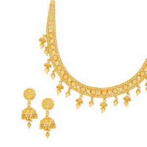 22k Gold Dangles Ghungroo Gold Necklace
