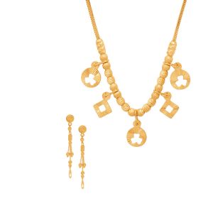 22k Gold Dangling Charms Necklace