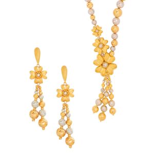 22k Gold 2-Tone Flores Tassel Necklace