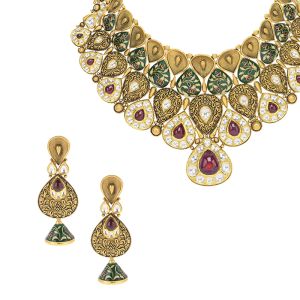 22k Gold Dhanushree Antique Choker 