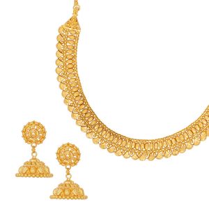 22k Gold Filigree Lace Collar Necklace