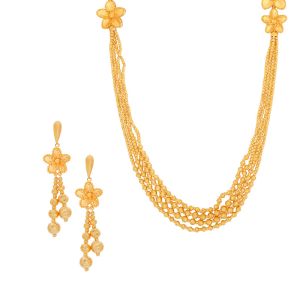 22k Gold Verdant Beads Layered Necklace