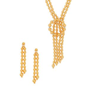 22k Gold Glitzy Dreamcatcher Tassel Necklace