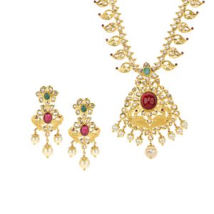 22k Diamond Jade Peacock Diamond Necklace