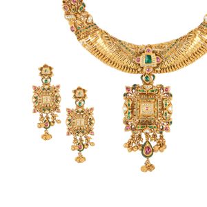 22k Gold Kriti Antique Necklace 