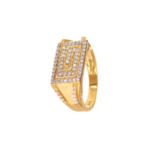 22k Gold Maze CZ Ring