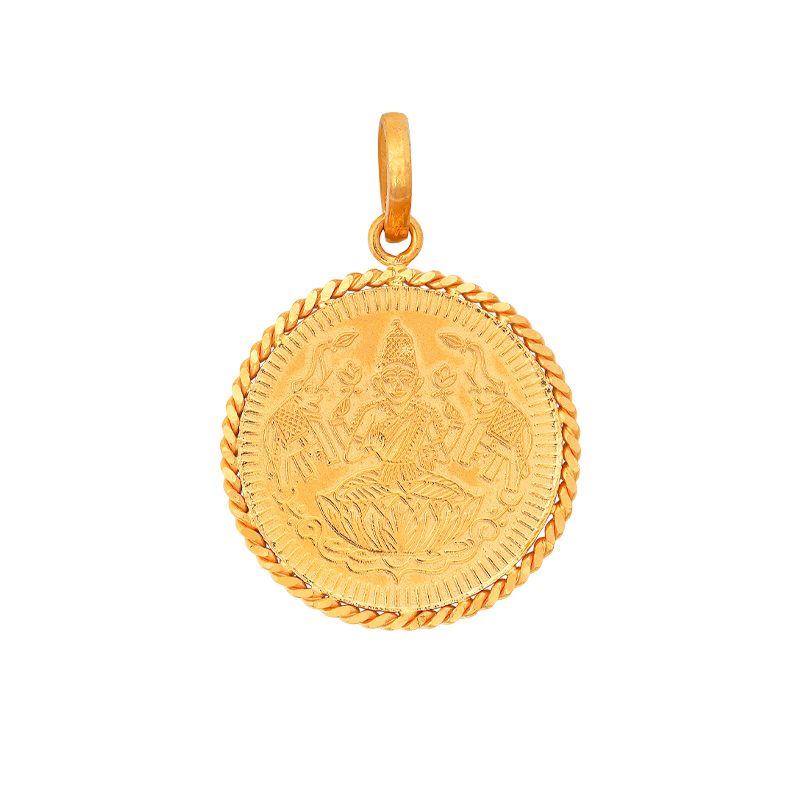 Medium 22k Kasu Coin Pendant Raj Jewels