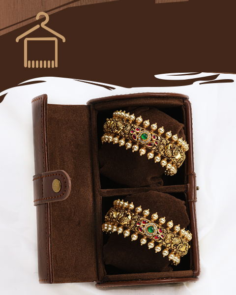 22k antique gold Indian design bangles