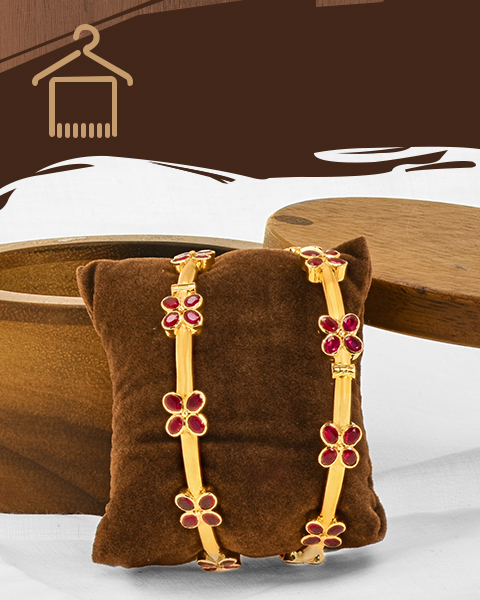 22k yellow gold glossy bangles