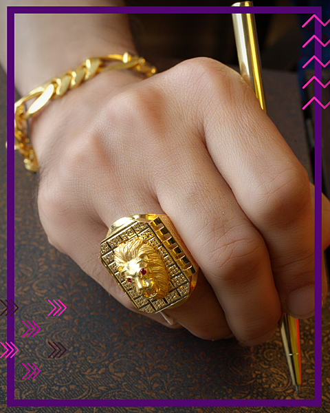 22k gold cuff bracelet for him