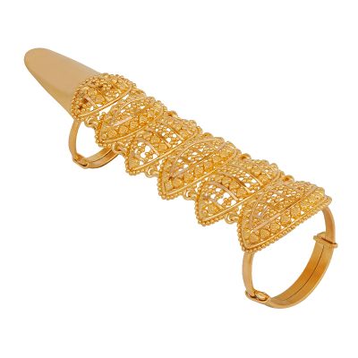 22K Gold long adjustable nail ring | Raj Jewels